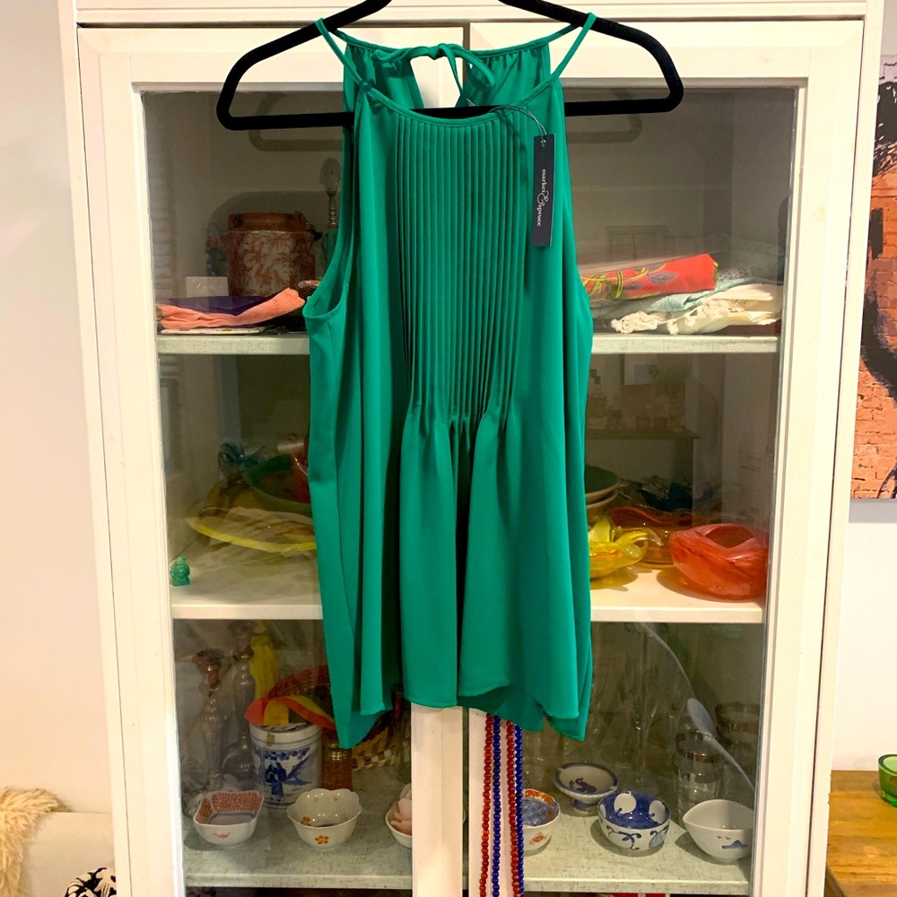 Market & Spruce Monni Pleat Detail Halter Blouse